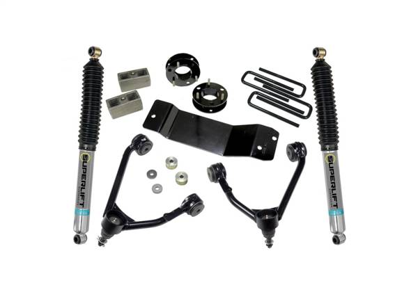 Superlift - 2007 - 2016 GMC, Chevrolet Superlift 3.5in. Upper Ctrl Arm Kit-07-16 GM 1500 4WD w OE Cast Stl Ctrl Arms w Bil Rr Shc - 3700B