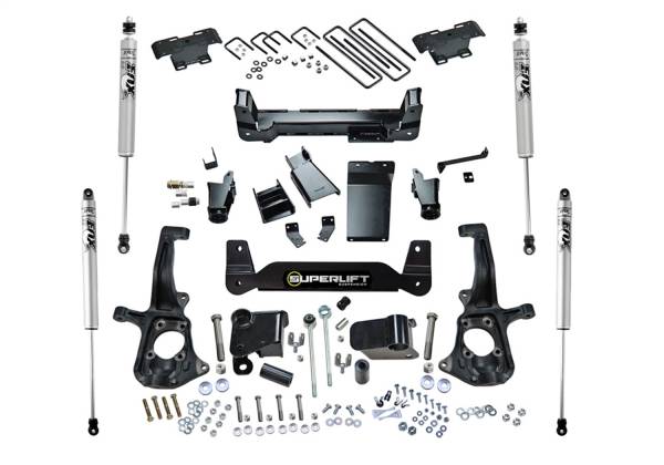 Superlift - 2011 - 2019 GMC, Chevrolet Superlift 6in. Lift Kit w/FOX Shocks-11-18 (19 Leg/Lim) Silv/Sierra 2500HD/3500HD - K150F