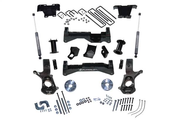 Superlift - 2007 - 2016 GMC, Chevrolet Superlift 8in. Lift Kit-07-16 Silv/Sierra 1500 4WD w/Cast Steel Ctrl Arms w/Bil Rr Shocks - K898B