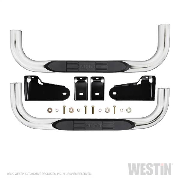 Westin - 2019 - 2022 GMC, Chevrolet Westin E-Series 3 Round Nerf Step Bars - 23-4110