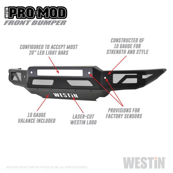 Westin - 2019 - 2021 Ford Westin Pro-Mod Front Bumper - 58-41085