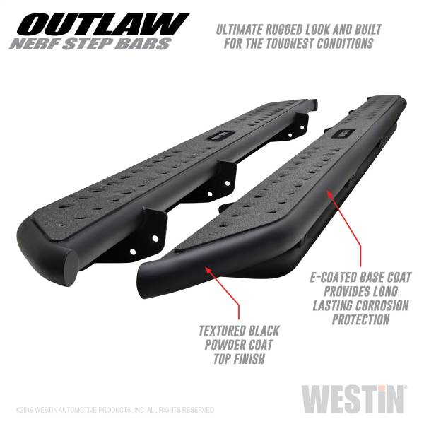 Westin - 2014 - 2019 GMC, Chevrolet Westin Outlaw Nerf Step Bars - 58-53715