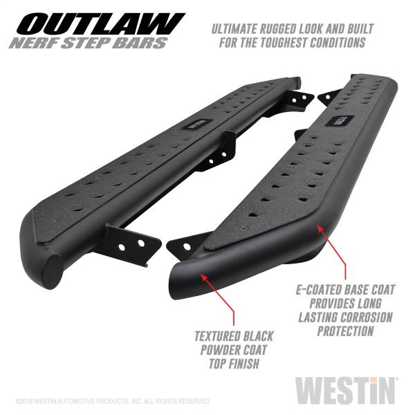 Westin - 2010 - 2022 Toyota Westin Outlaw Nerf Step Bars - 58-53835