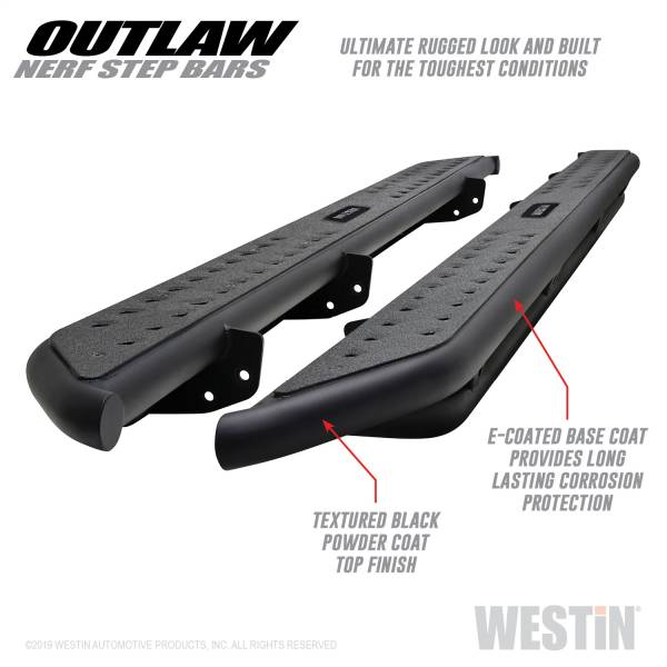 Westin - 2019 - 2022 GMC, Chevrolet Westin Outlaw Nerf Step Bars - 58-54135