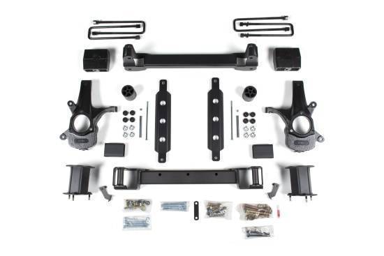 Zone - 2014 - 2016 GMC, Chevrolet ZONE 4.5" Suspension Lift Kit Cast Steel Arms w/ Nitro Shocks 2014-2016 Silverado/Sierra 1500 2WD (ZONC35N)