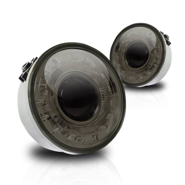 Winjet - Winjet HALO PROJECTOR FOG LIGHTS-SMOKE - CFWJ-0155-S