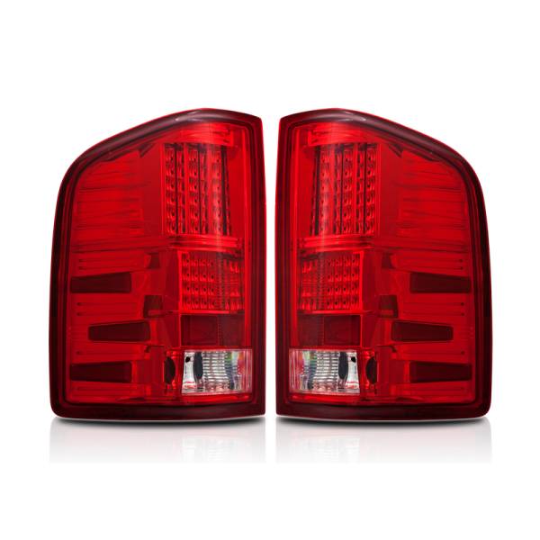 Winjet - Winjet LED TAIL LIGHTS-CHROME / RED - CTWJ-0067-CR