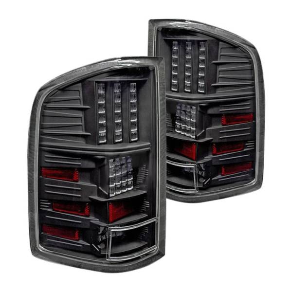 Winjet - Winjet LED TAIL LIGHTS-GLOSS BLACK / CLEAR - CTWJ-0067-GBC