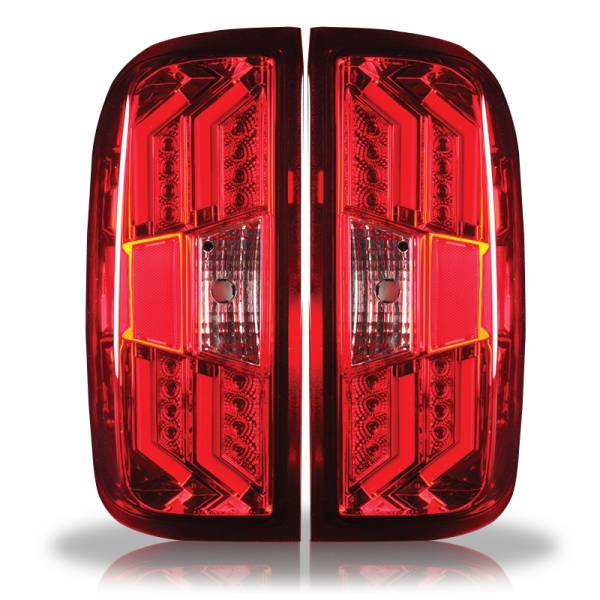 Winjet - Winjet TAIL LIGHTS-CHROME / RED - CTWJ-0383-CR