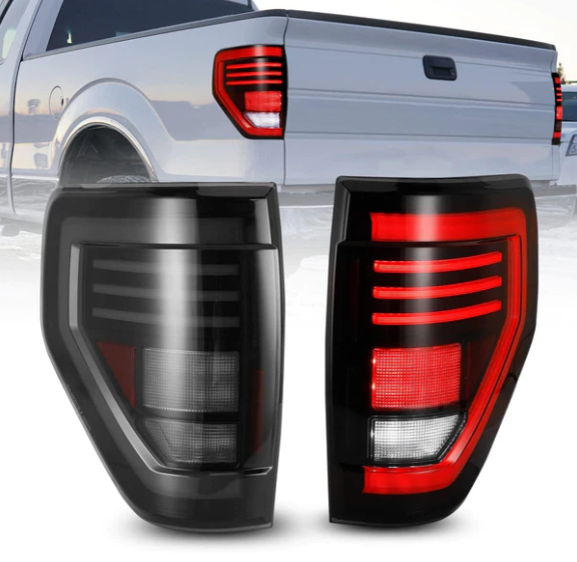 Winjet - WINJET LED TAIL LIGHTS-BLACK / SMOKE - CTWJ-0706-BS-SQ