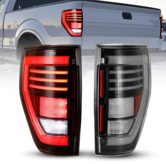 Winjet - WINJET LED TAIL LIGHTS-GLOSS BLACK / CLEAR - CTWJ-0706-GBC-SQ