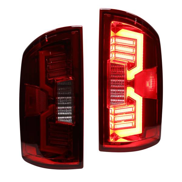 Winjet - WINJET LED TAIL LIGHTS-CHROME/RED - CTWJ-0707-CR-SQ