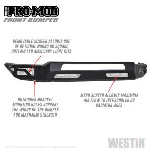 Westin - 2019 - 2022 Ram Westin Pro-Mod Front Bumper - 58-41075 - Image 3