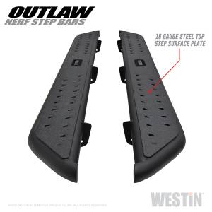 Westin - 2014 - 2019 GMC, Chevrolet Westin Outlaw Nerf Step Bars - 58-53715 - Image 2