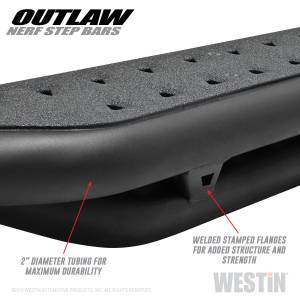 Westin - 2014 - 2019 GMC, Chevrolet Westin Outlaw Nerf Step Bars - 58-53715 - Image 4