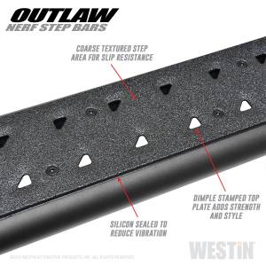 Westin - 2014 - 2019 GMC, Chevrolet Westin Outlaw Nerf Step Bars - 58-53715 - Image 5