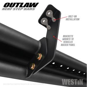 Westin - 2014 - 2019 GMC, Chevrolet Westin Outlaw Nerf Step Bars - 58-53715 - Image 6