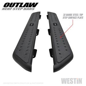 Westin - 2014 - 2019 GMC, Chevrolet Westin Outlaw Nerf Step Bars - 58-53725 - Image 2