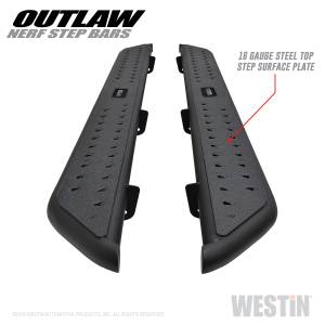 Westin - 2019 - 2022 GMC, Chevrolet Westin Outlaw Nerf Step Bars - 58-54135 - Image 2